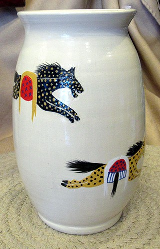 ceramic Celebration vase by Greystone Abbott