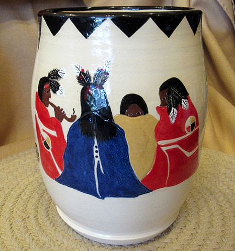 ceramic peace vase by Greystone Abbott