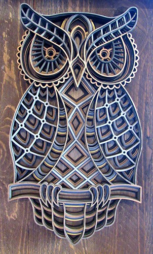 Owl, wood art