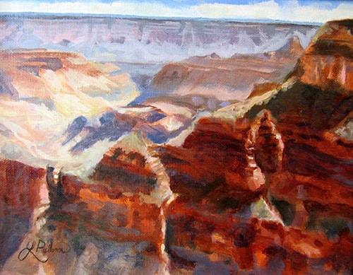 desert cliffs painting