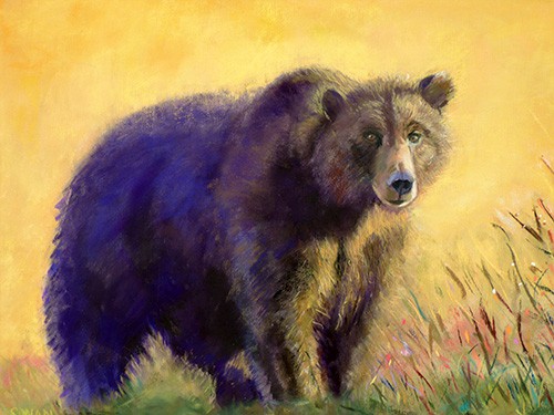 Big Bear pastel art
